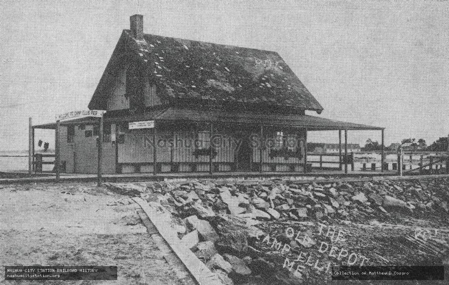 Postcard: The Old Depot, Camp Ellis, Maine